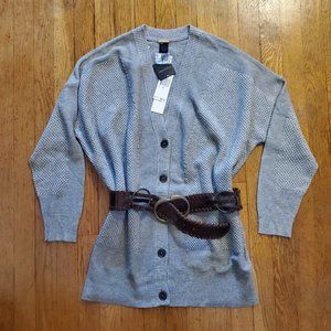 Magaschoni Oversized V-Neck Cardigan - Gray - M